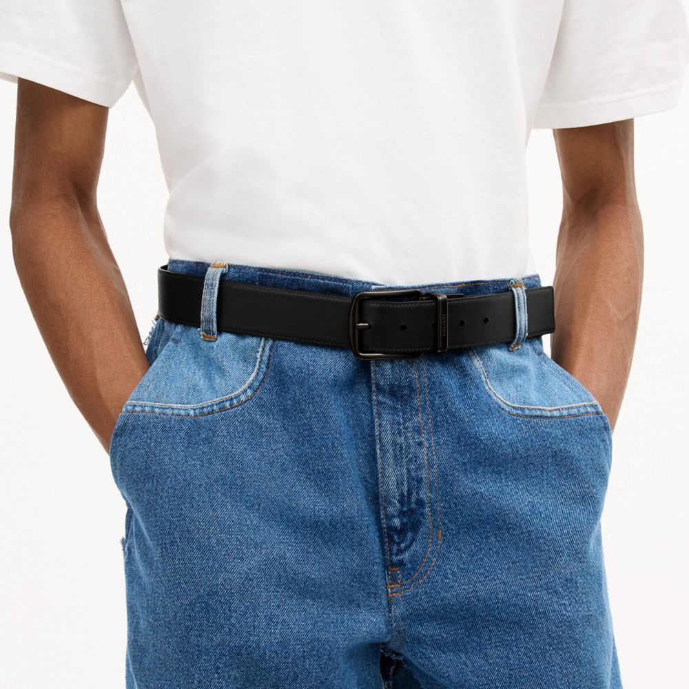 HARNESS BUCKLE CUT-TO-SIZE REVERSIBLE BELT, 38MM