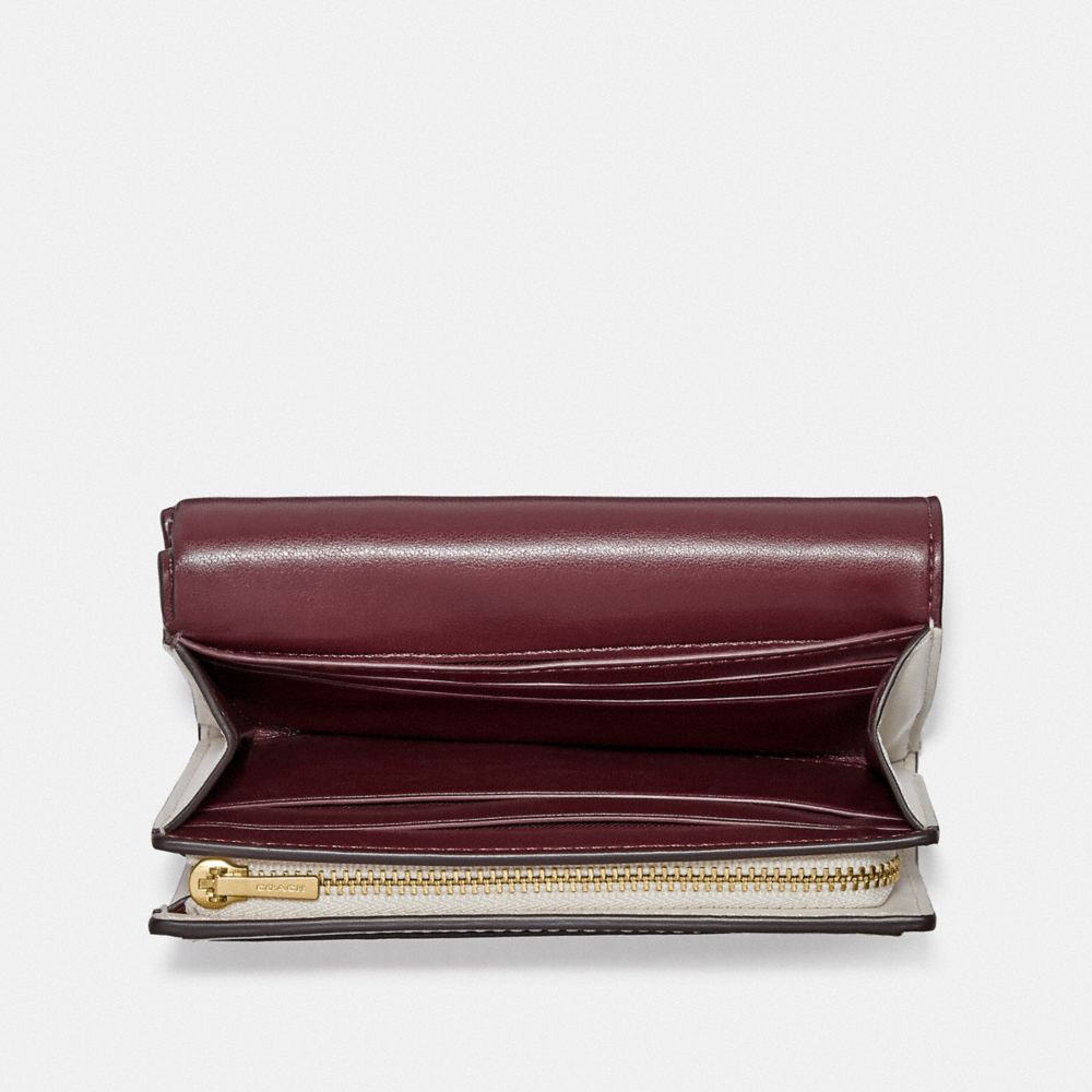 公式 Coach コーチ ミディアム フラップ ウォレット ウィズ レディバグ フローラル プリント 財布 革小物