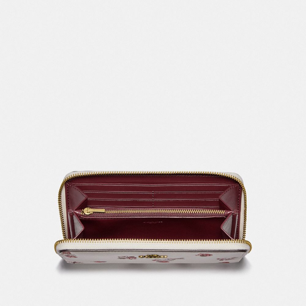 公式 Coach コーチ アコーディオン ジップ ウォレット ウィズ レディバグ フローラル プリント 財布 革小物