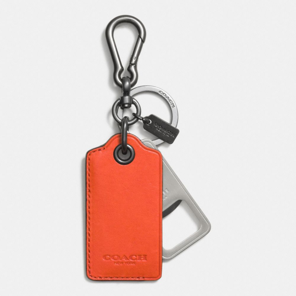 Bottle Opener Key Ring - ORANGE - COACH 64577