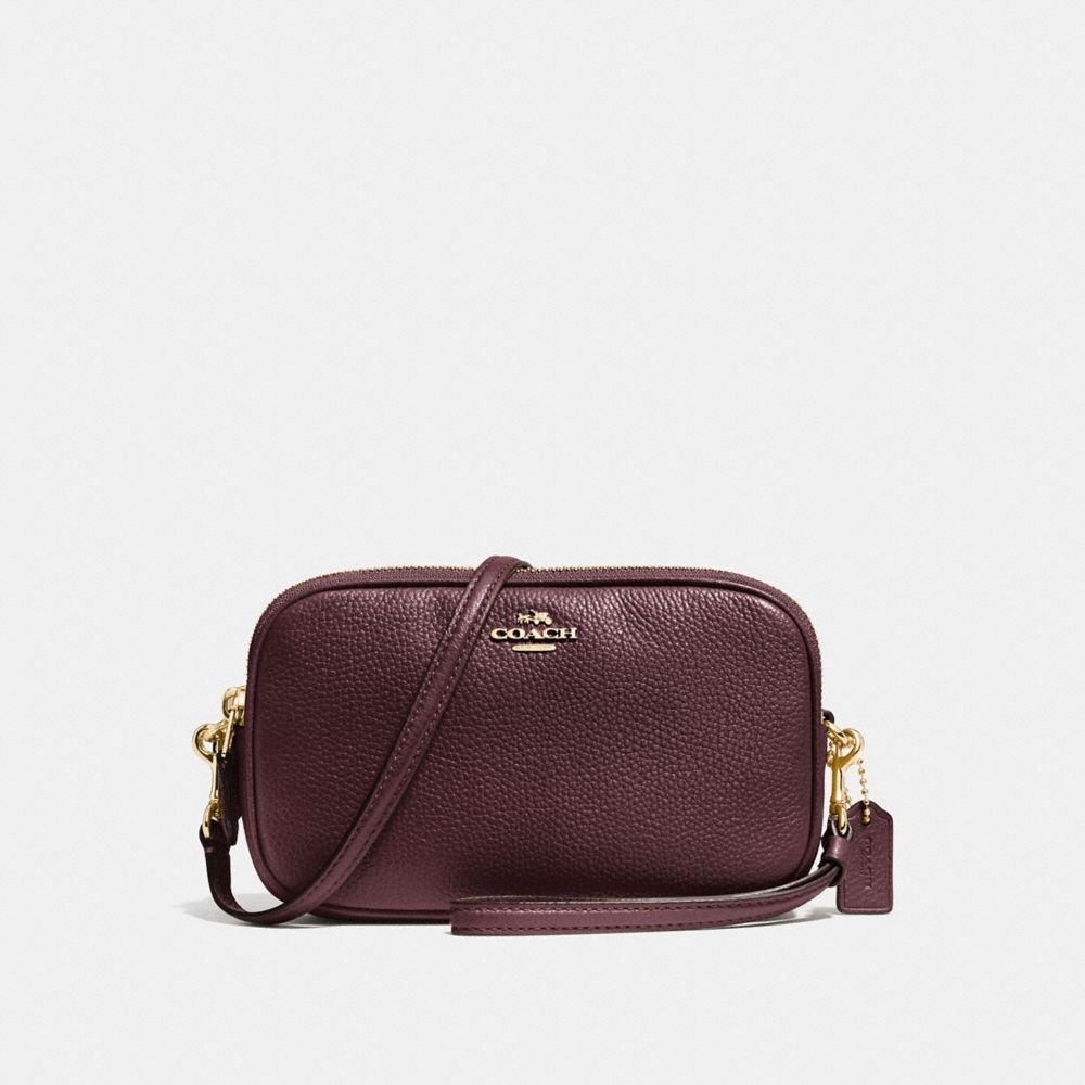 SADIE CROSSBODY CLUTCH - 65547 - OXBLOOD/LIGHT GOLD