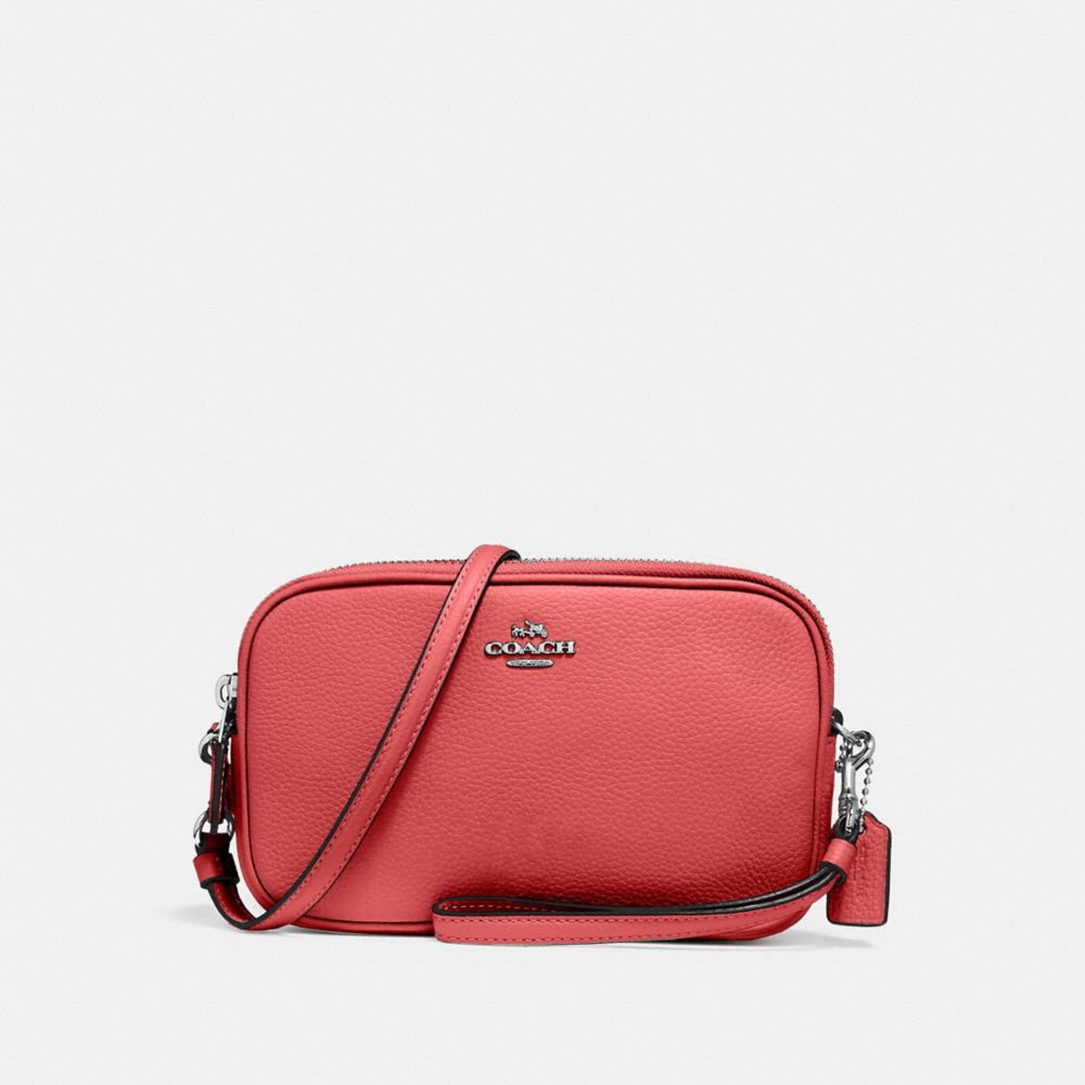 COACH 65547 Sadie Crossbody Clutch SV/BRIGHT CORAL