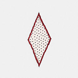 COACH 662 Ladybug Print Silk Diamond Scarf CHALK/RED