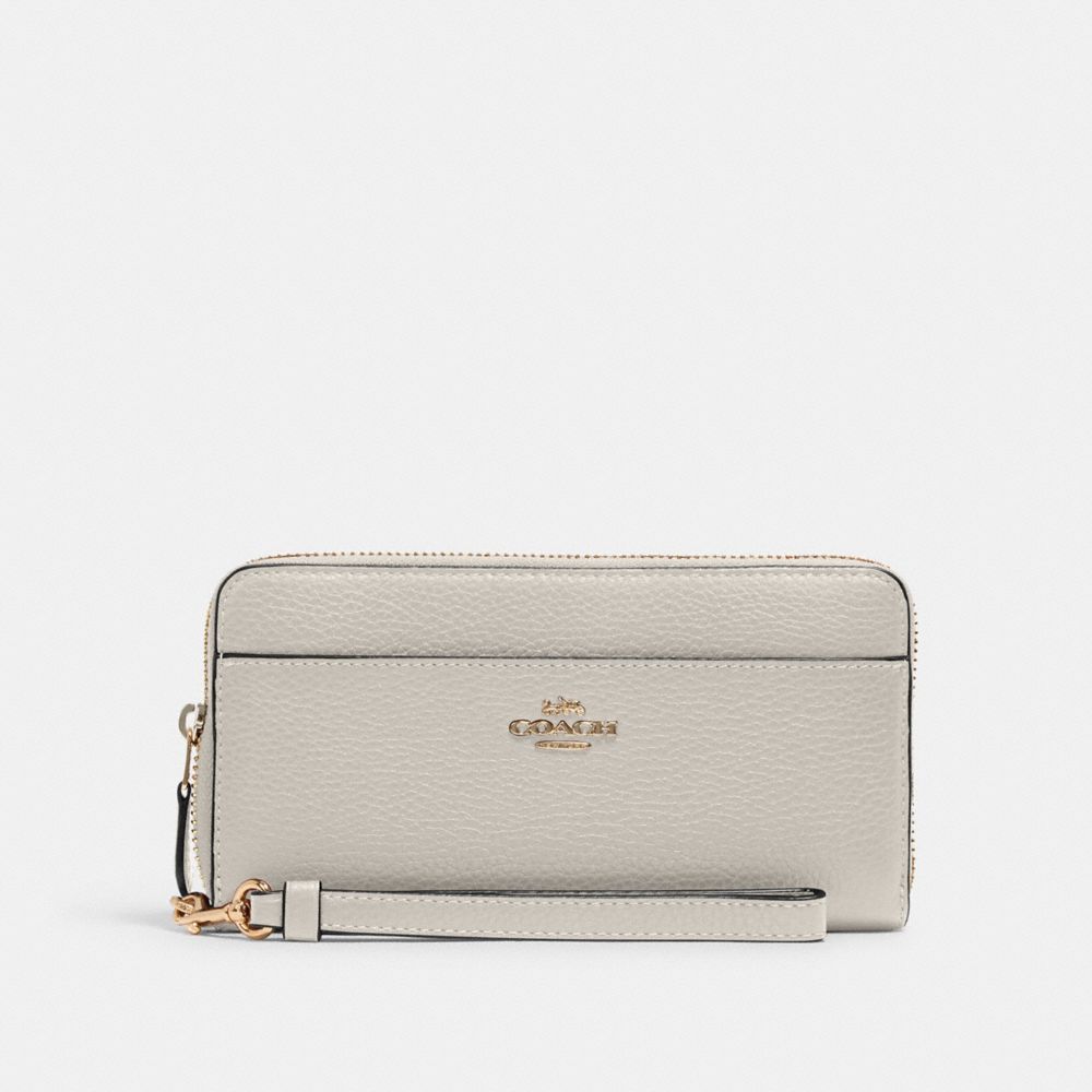 COACH 6643 ACCORDION ZIP WALLET IM/CHALK