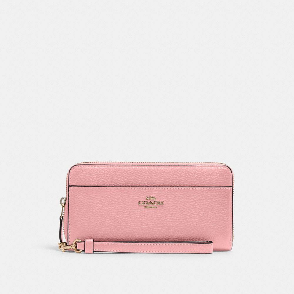 ACCORDION ZIP WALLET WITH WRISTLET STRAP - 6643 - IM/BUBBLEGUM