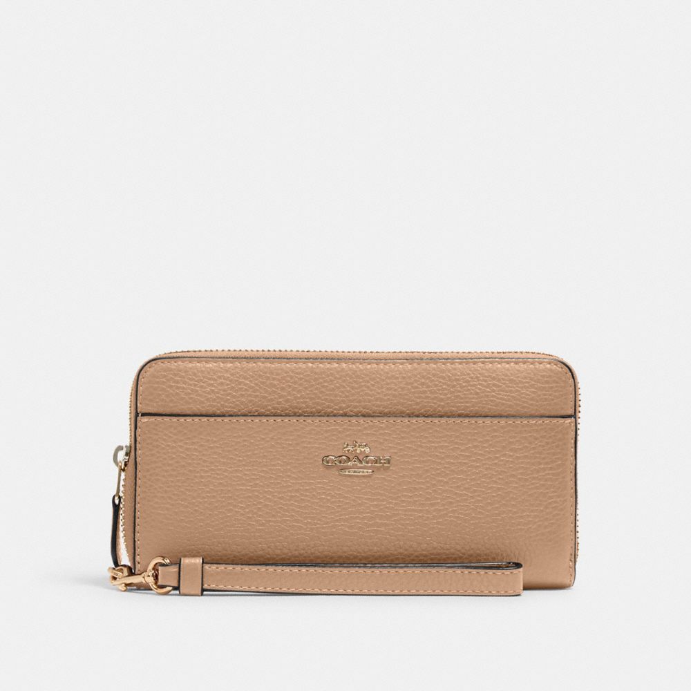 ACCORDION ZIP WALLET - IM/TAUPE - COACH 6643