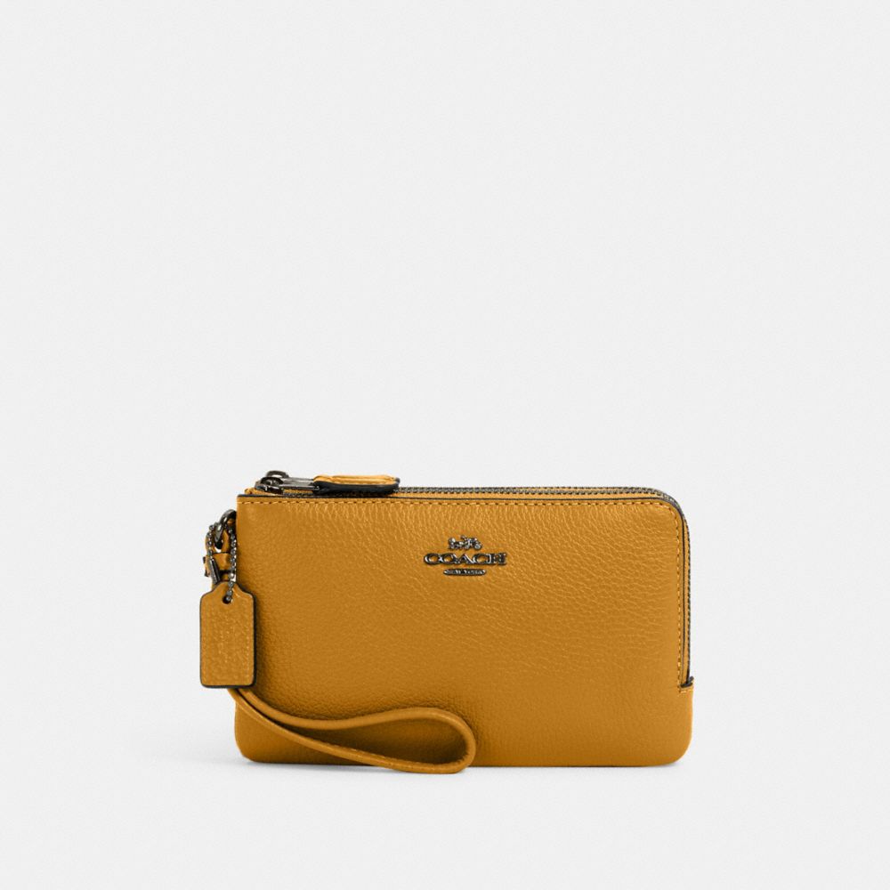 Double Corner Zip Wristlet - 6649 - QB/Buttercup