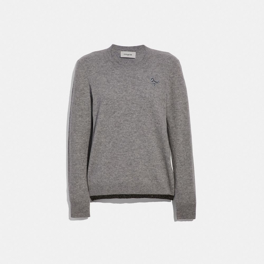 REXY PATCH CREWNECK - 66535 - GREY MELANGE