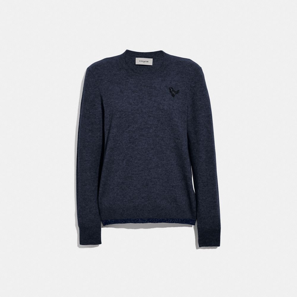 COACH 66535 Rexy Patch Crewneck NAVY