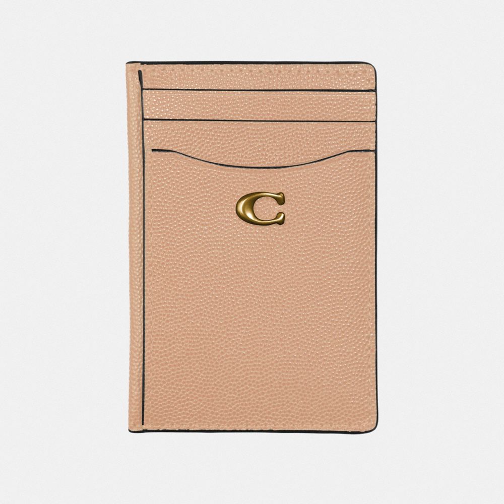 COACH 66612 Card Holder BEECHWOOD/BRASS