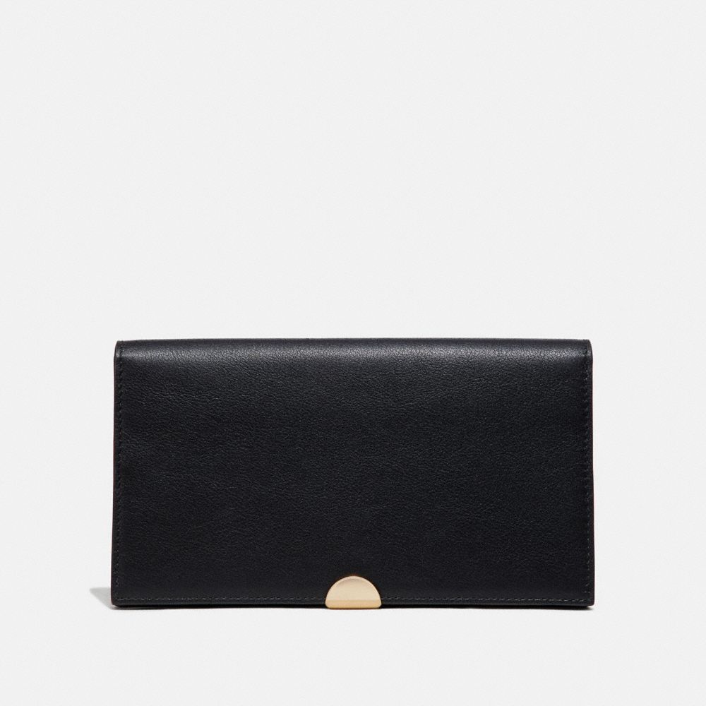 COACH 66615 Dreamer Wallet BLACK/GOLD