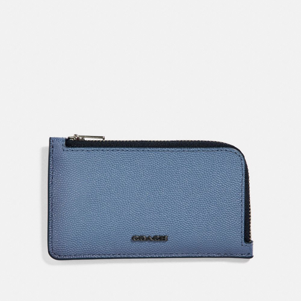 COACH 66832 L-ZIP CARD CASE LIGHT-DENIM