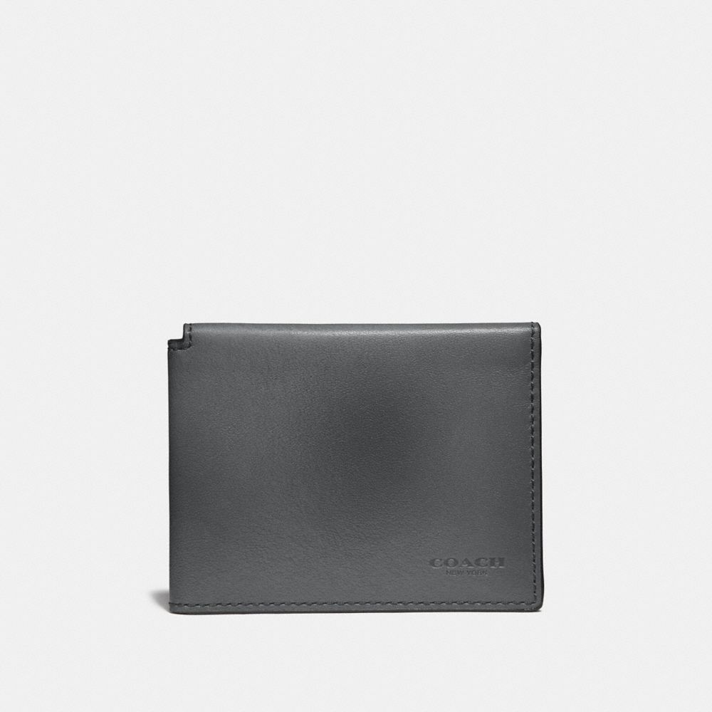 TRIFOLD CARD WALLET - GRAPHITE - COACH 66850