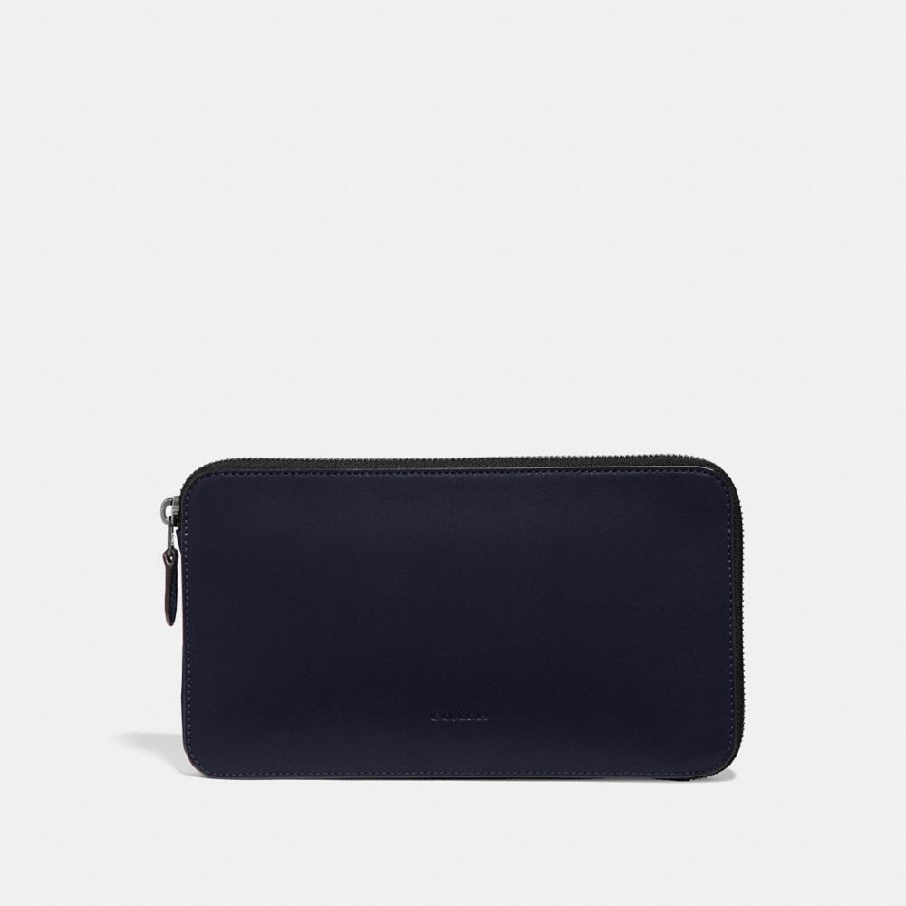 COACH 66866 TRAVEL GUIDE POUCH MIDNIGHT