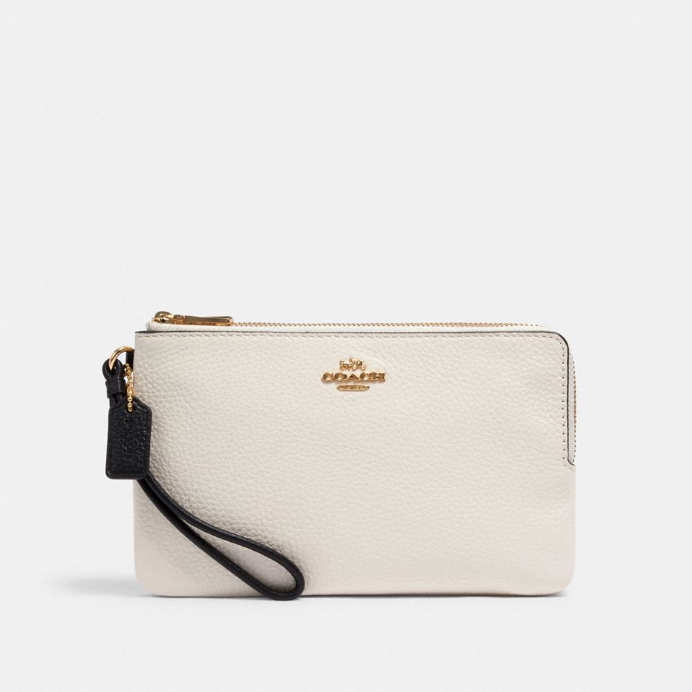 COACH DOUBLE ZIP WALLET IN COLORBLOCK - IM/CHALK MULTI - 6699