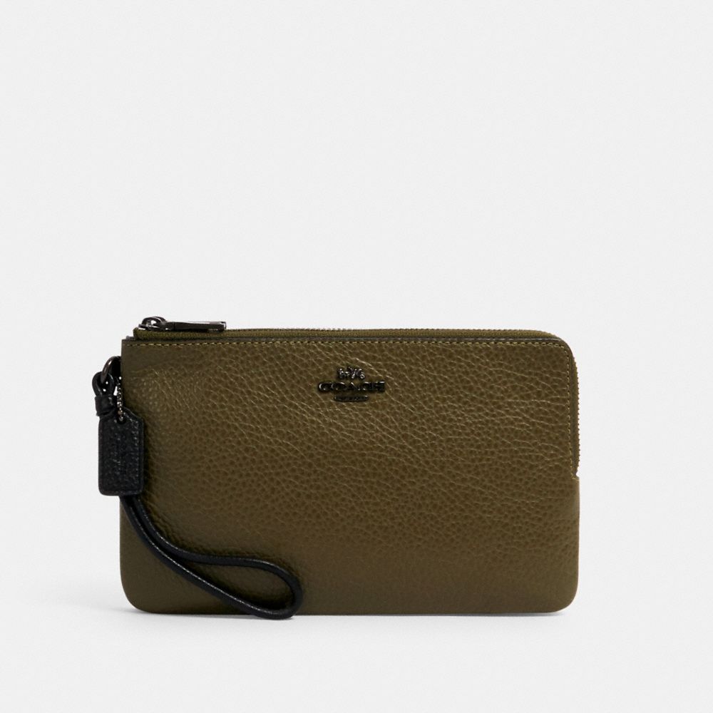 DOUBLE ZIP WALLET IN COLORBLOCK - QB/KELP MULTI - COACH 6699