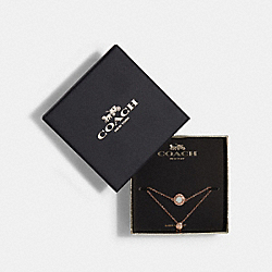 COACH 67072 - Open Circle Slider Bracelet ROSE GOLD / WHITE