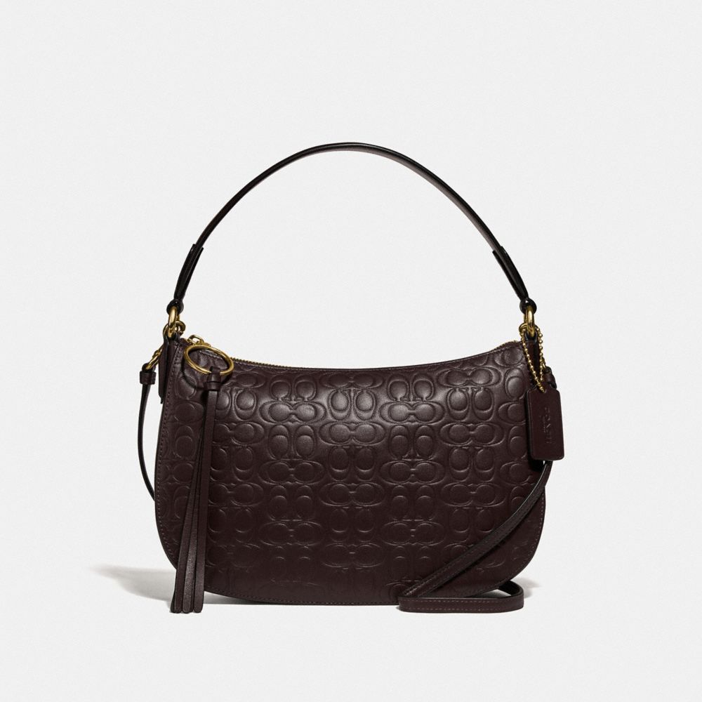 COACH 67323I Sutton Crossbody In Signature Leather Gold/Oxblood