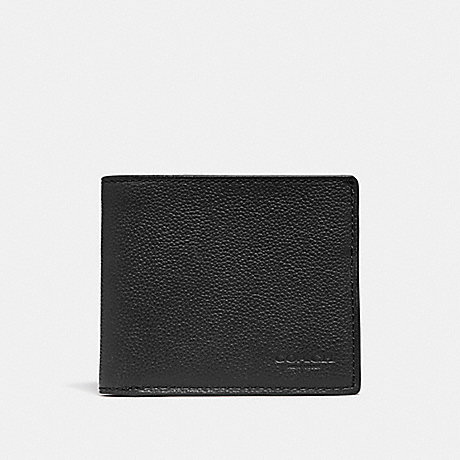 COACH 67630 Id Billfold Wallet Black Antique Nickel/Black