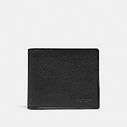 COACH 67630 Id Billfold Wallet BLACK ANTIQUE NICKEL/BLACK