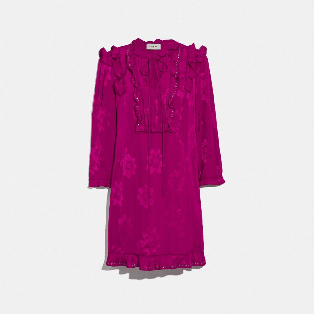 COACH 67648 - RUFFLE DRESS FUSCHIA