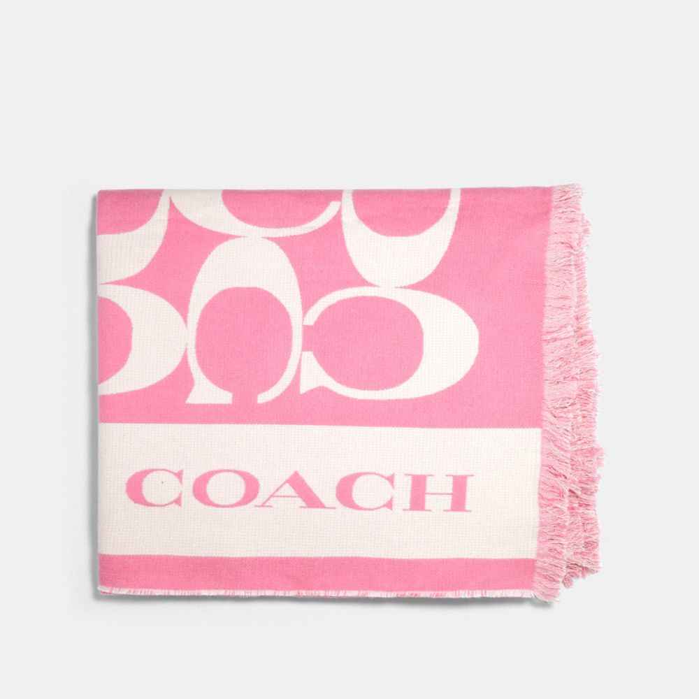 COACH 677 Signature Blanket PINK LEMONADE