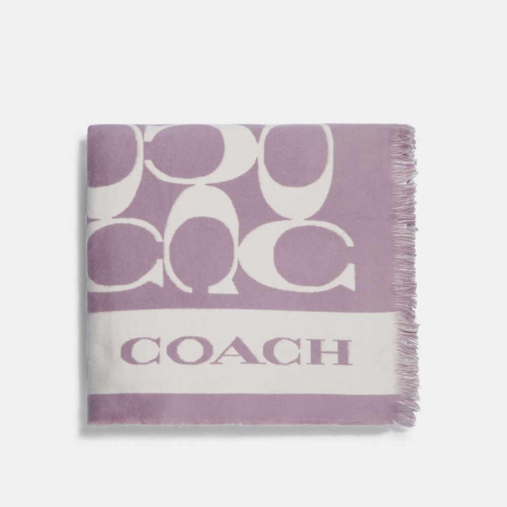 Signature Blanket - SOFT LILAC - COACH 677