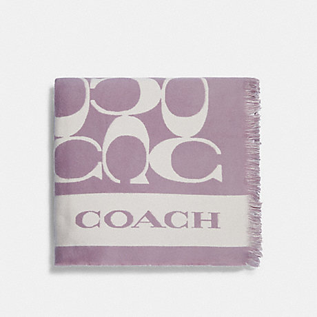 COACH Signature Blanket - SOFT LILAC - 677
