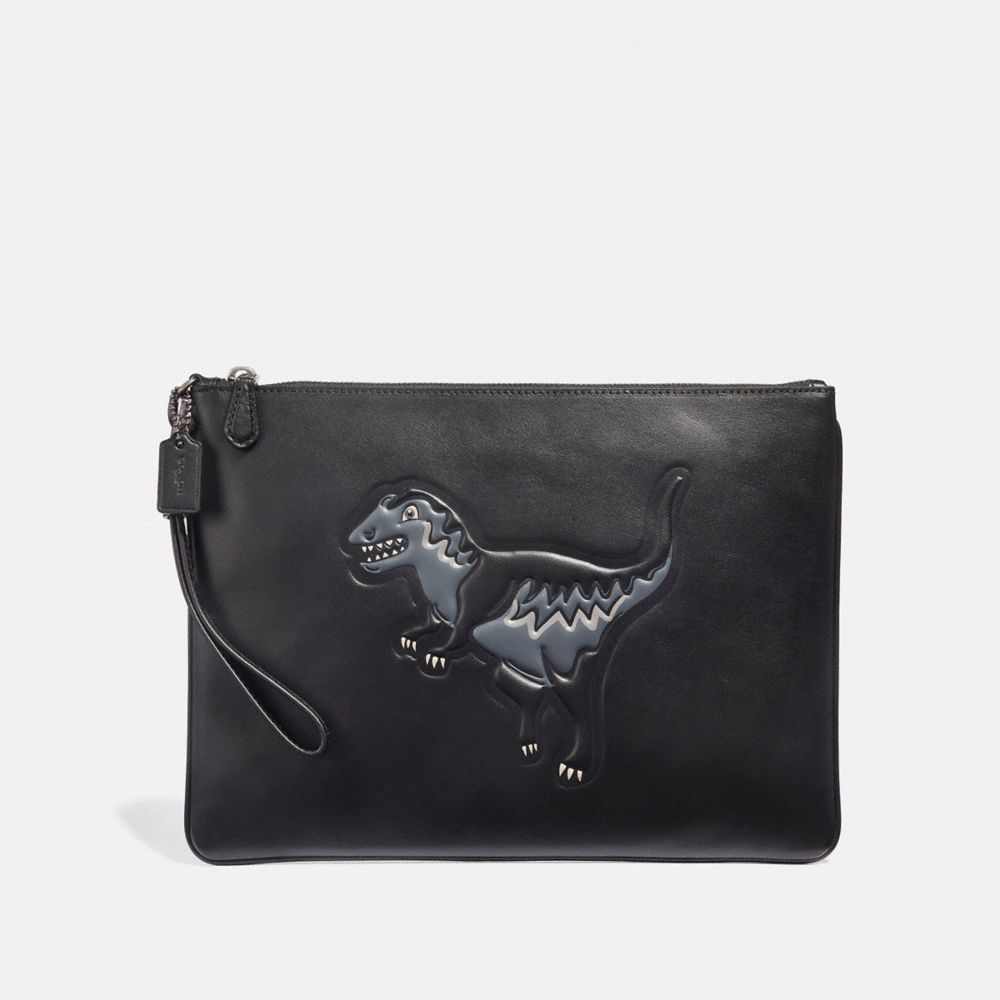 POUCH 30 WITH REXY - BLACK - COACH 67908