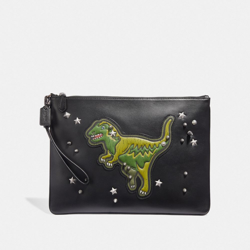 POUCH 30 WITH REXY - BLACK - COACH 67912