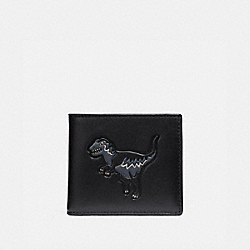 COACH 67918 Double Billfold Wallet With Rexy BLACK