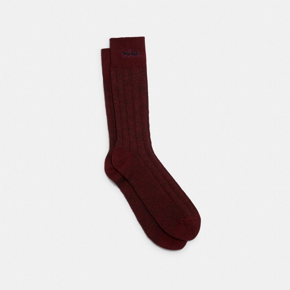 COACH 6795 COACH HIKING SOCKS WINE