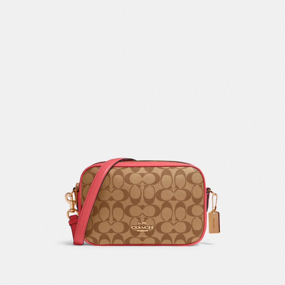 COACH 68168 - JES CROSSBODY IN SIGNATURE CANVAS - IM/KHAKI POPPY ...