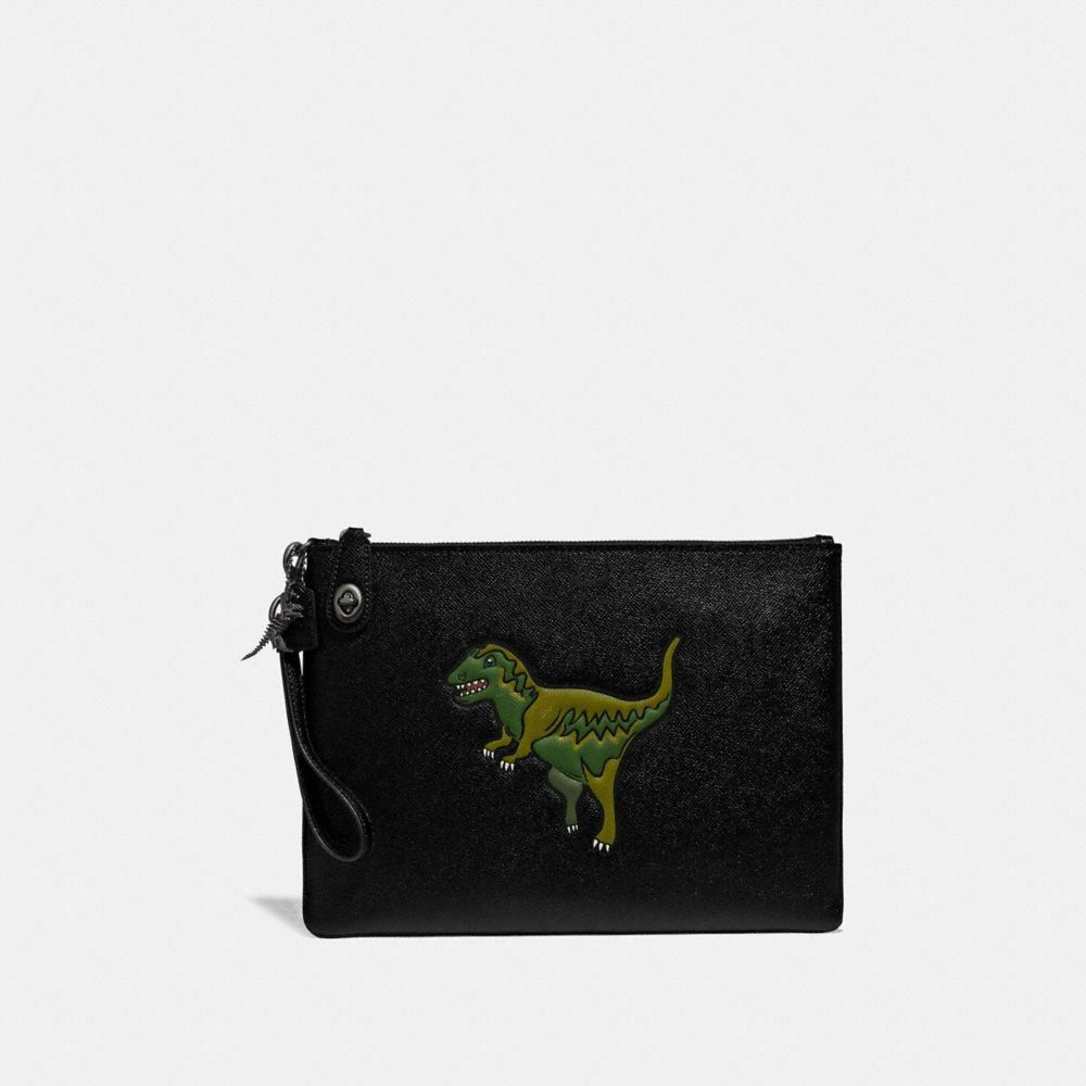 COACH 68248 TURNLOCK POUCH WITH REXY BLACK