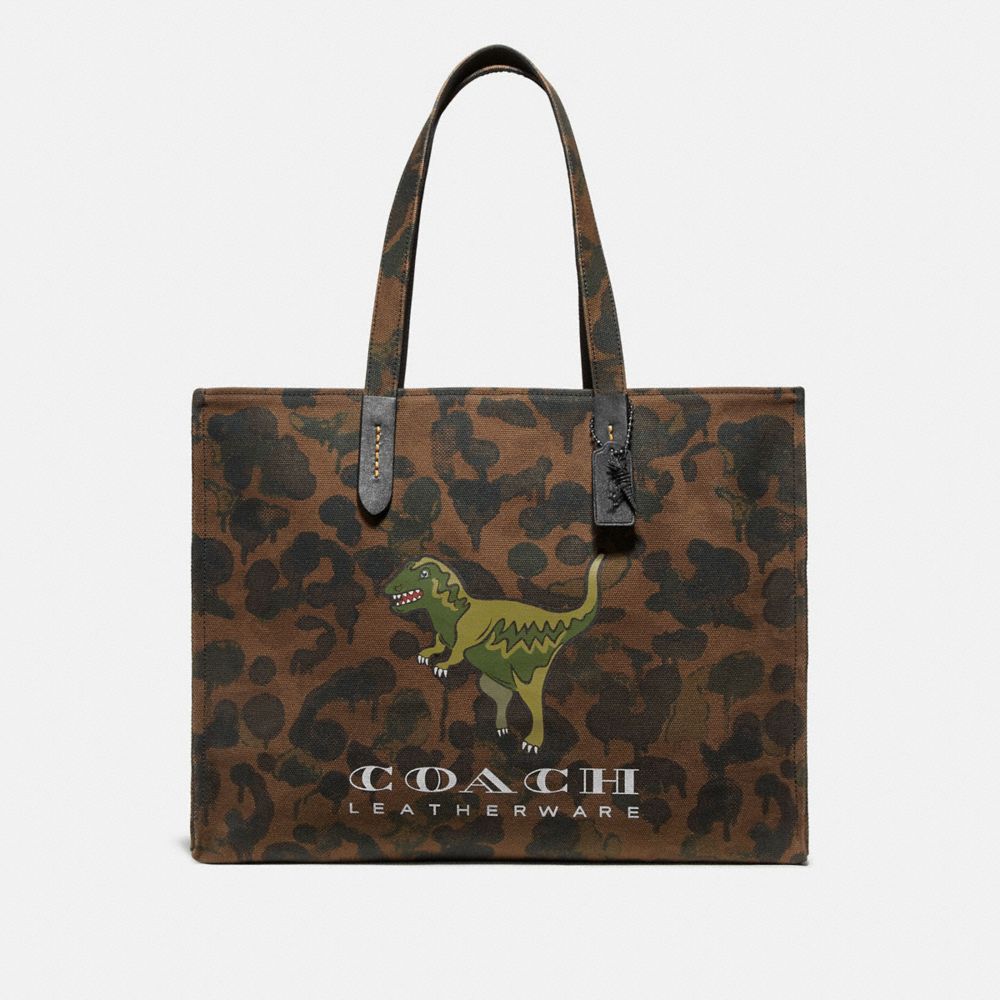 COACH 68262 TOTE 42 WITH REXY JI/KHAKI-WILD-BEAST