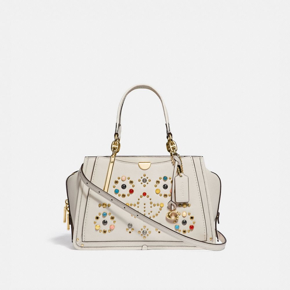 DREAMER WITH RIVETS - GD/CHALK - COACH 68291