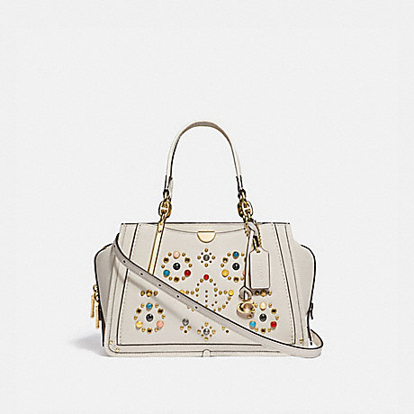 COACH DREAMER WITH RIVETS - GD/CHALK - 68291