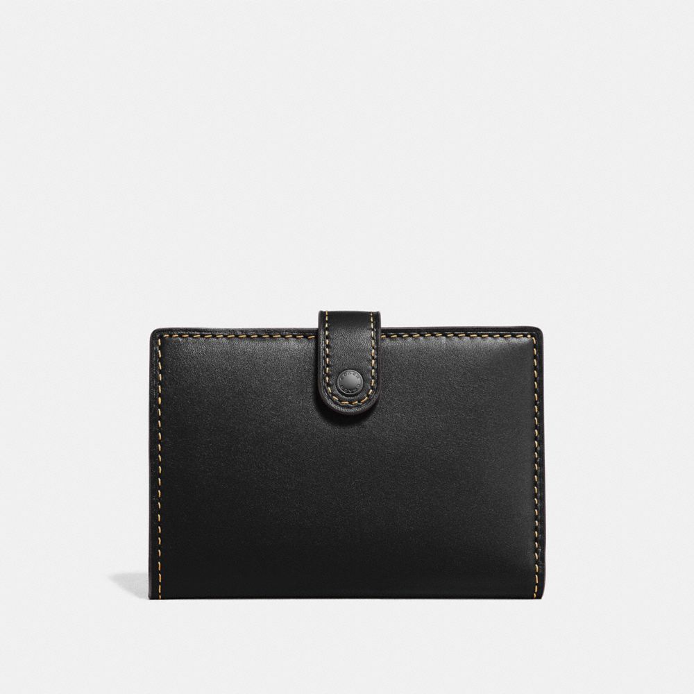 SMALL BIFOLD WALLET - PEWTER/BLACK - COACH 68314