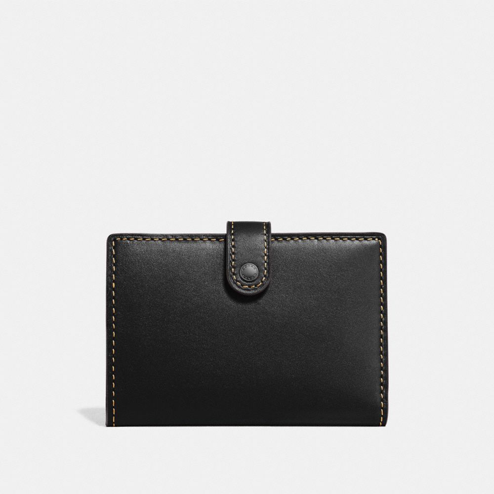 COACH SMALL BIFOLD WALLET - PEWTER/BLACK - 68314