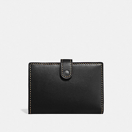 COACH SMALL BIFOLD WALLET - PEWTER/BLACK - 68314