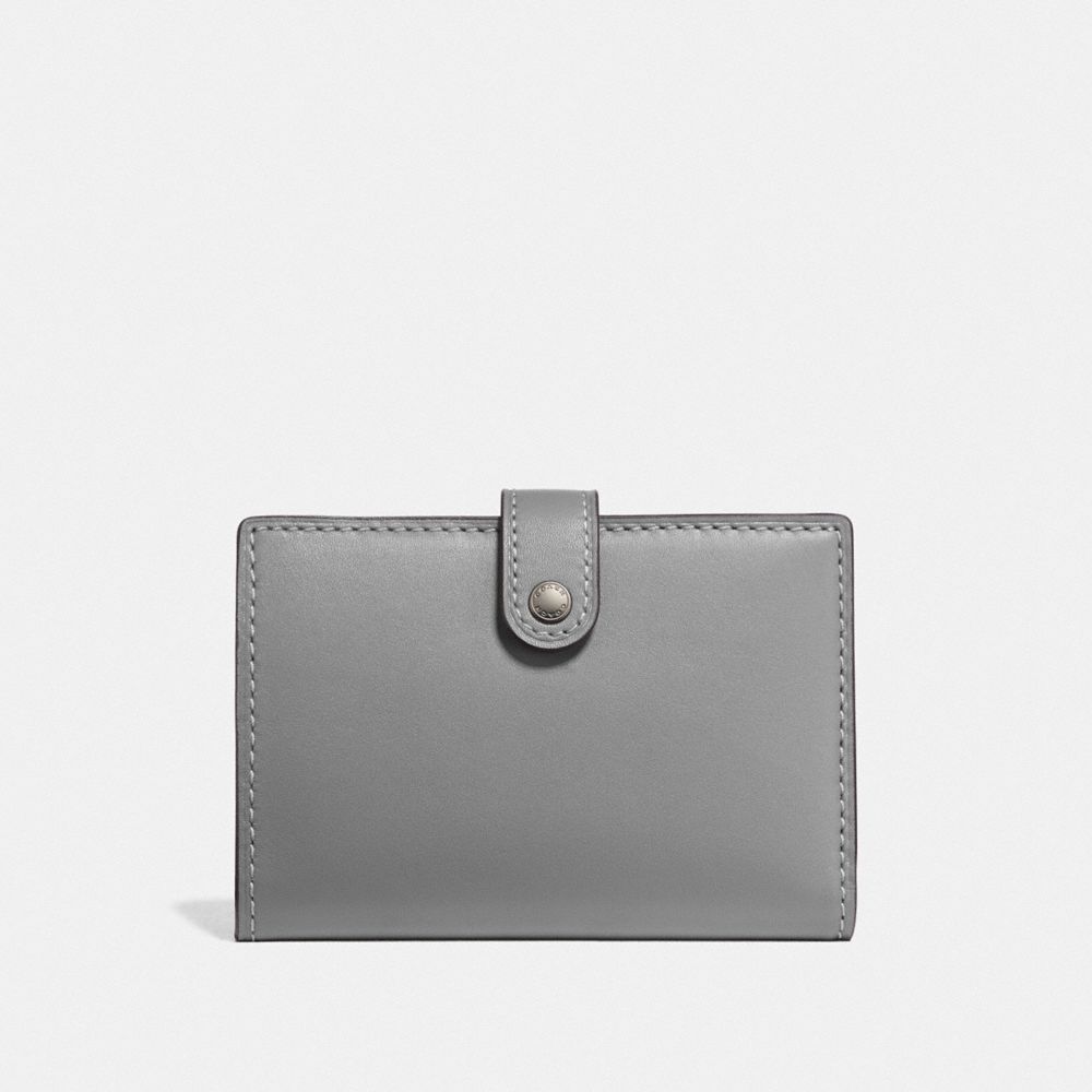 SMALL BIFOLD WALLET - PEWTER/HEATHER GREY - COACH 68314