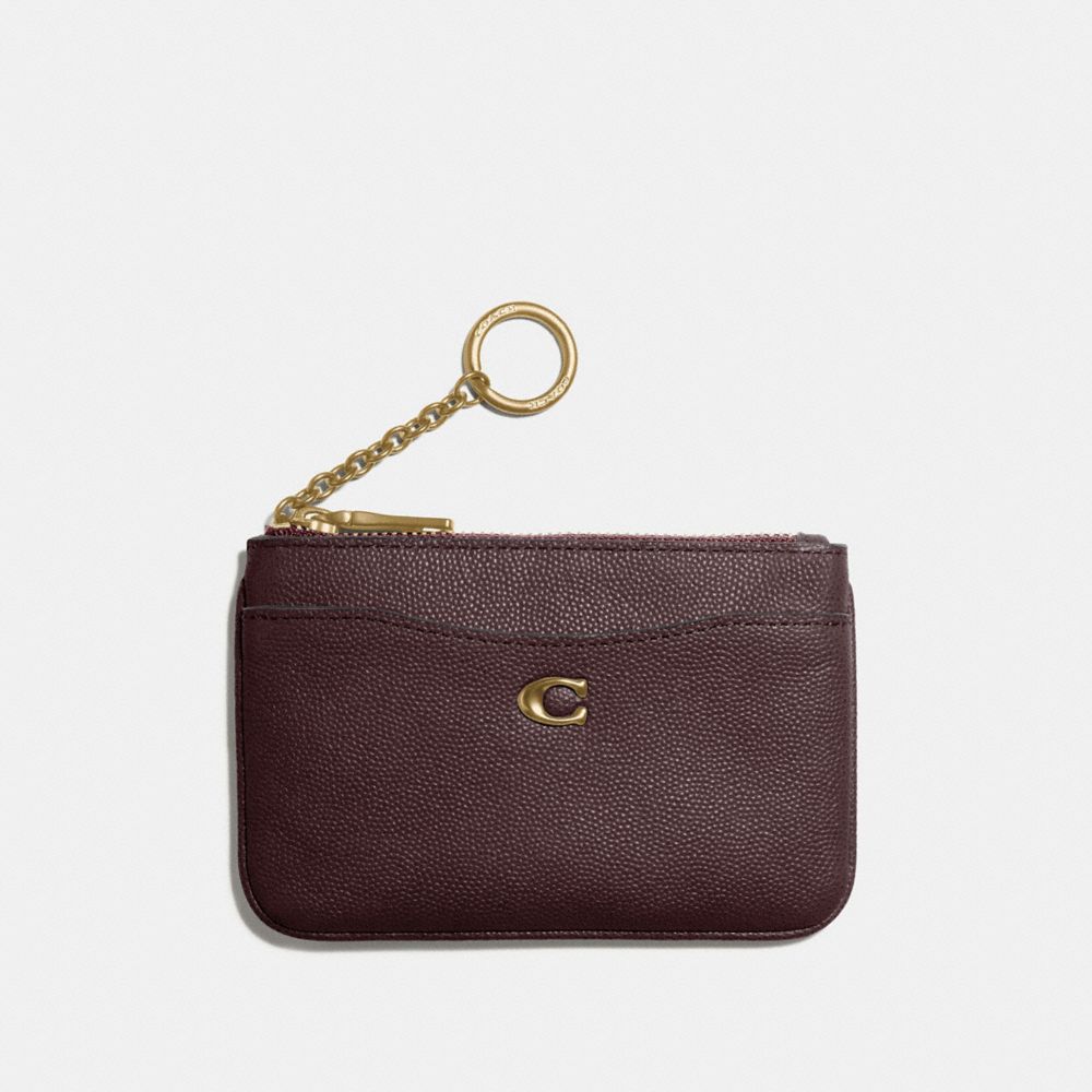 COACH COIN CASE - B4/OXBLOOD - 68334