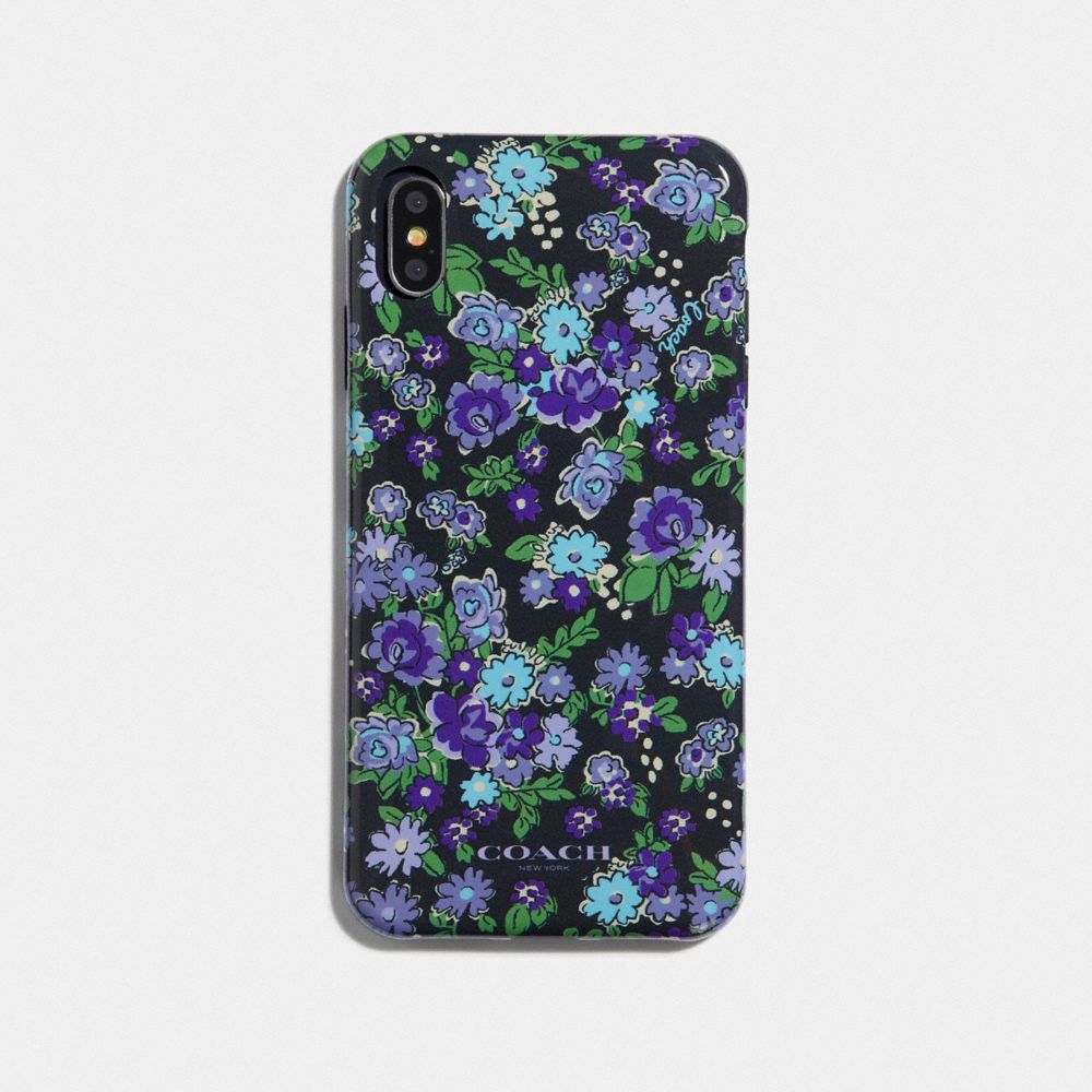 COACH Iphone Xs Max Case With Posey Cluster Print - BLACK - 68463