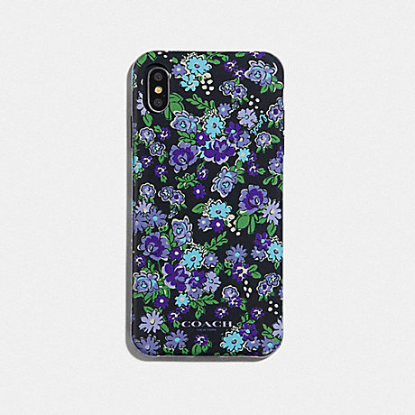 COACH 68463 Iphone Xs Max Case With Posey Cluster Print BLACK