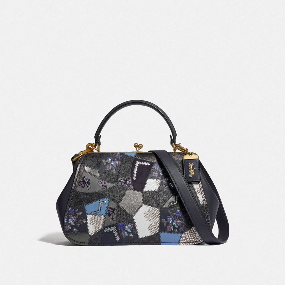 COACH 68889 Frame Bag With Signature Patchwork V5/CHARCOAL SLATE MULTI