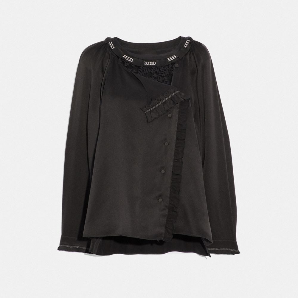 COACH 69016 Ruffle Shirt BLACK