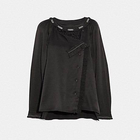 COACH 69016 Ruffle Shirt Black