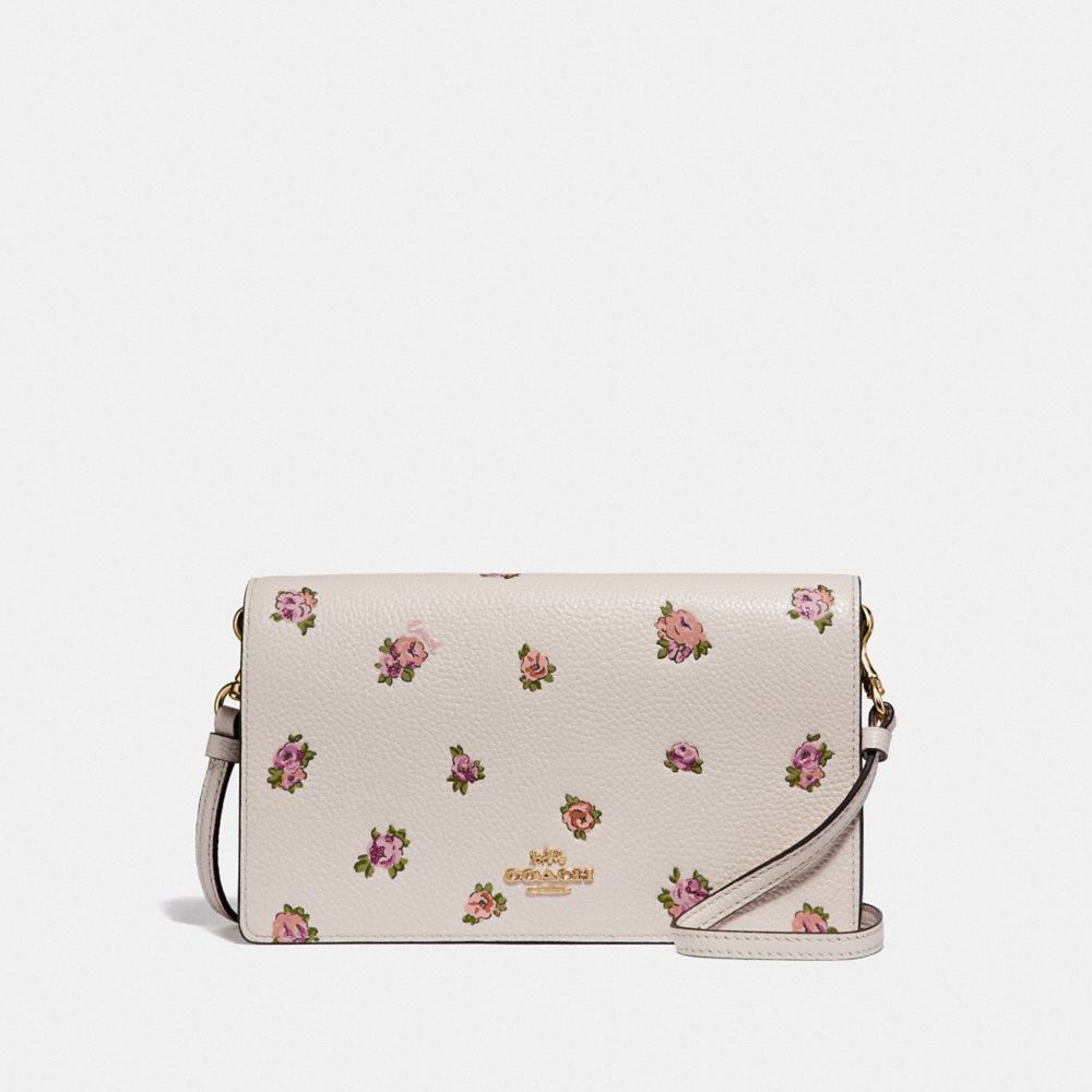 COACH 69073 Hayden Foldover Crossbody With Mini Vintage Rose Print CHALK MINI VINTAGE ROSE/GOLD