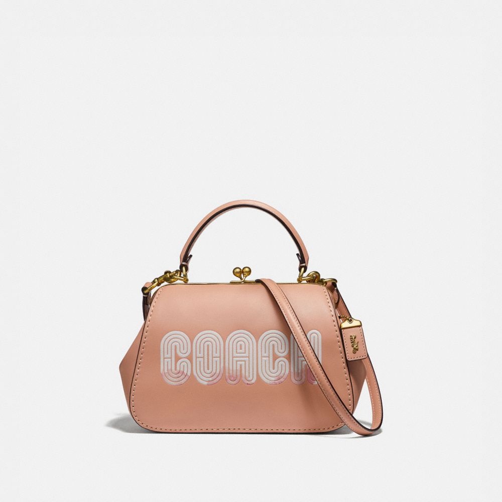 COACH 69113 Frame Bag 23 With Coach Print B4/NUDE PINK