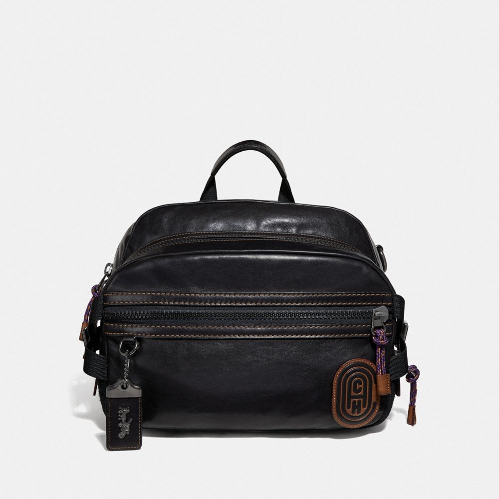 RIDGE BELT BAG WITH COACH PATCH - 69134 - BLACK/BLACK COPPER FINISH